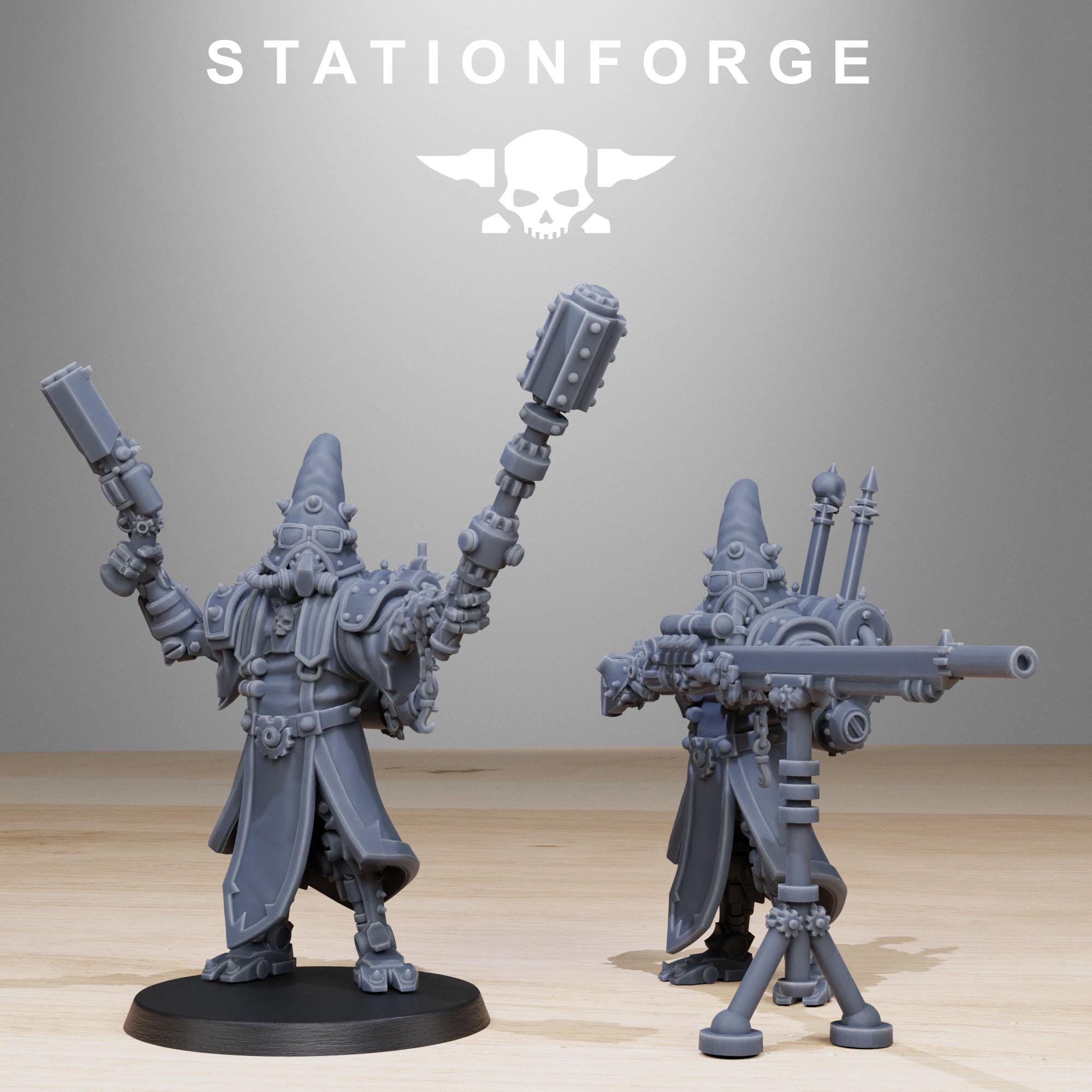 Scavenger Hooded Cultists from StationForge/10 Miniatures +Gratis Bases