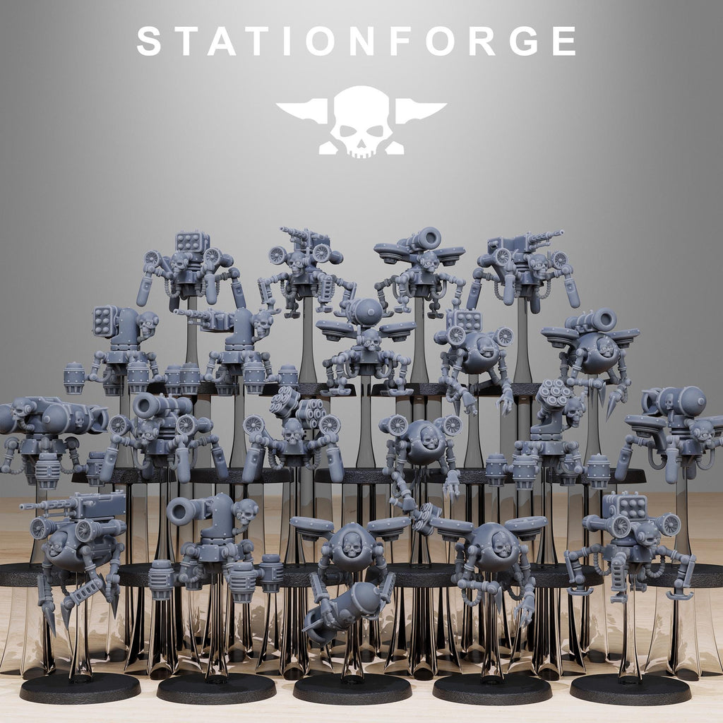 Scavenger Drones from StationForge/20 Miniatures +Gratis Bases
