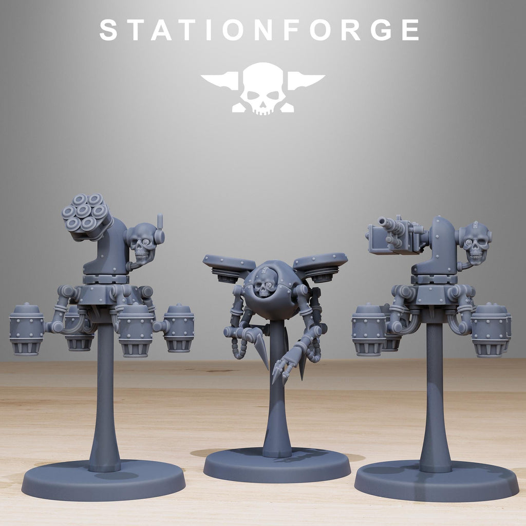Scavenger Drones from StationForge/20 Miniatures +Gratis Bases