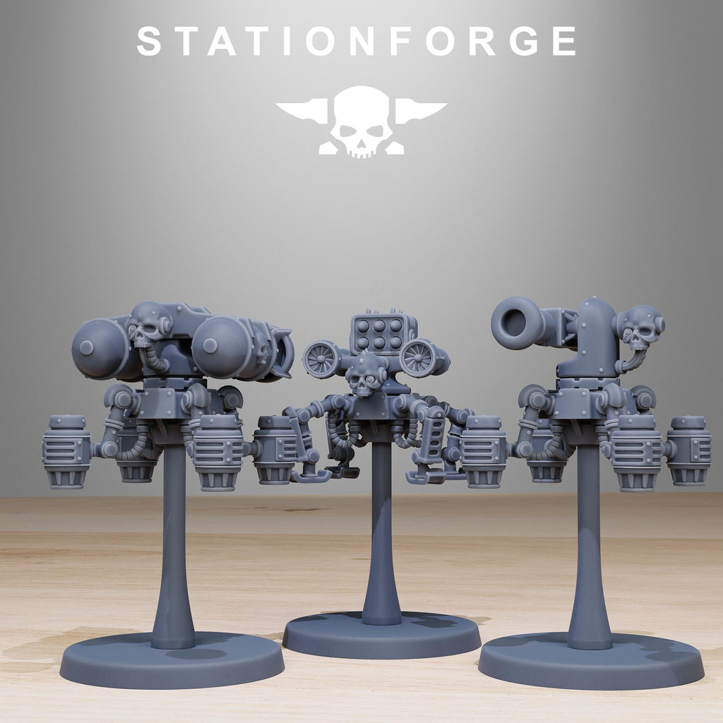 Scavenger Drones from StationForge/20 Miniatures +Gratis Bases
