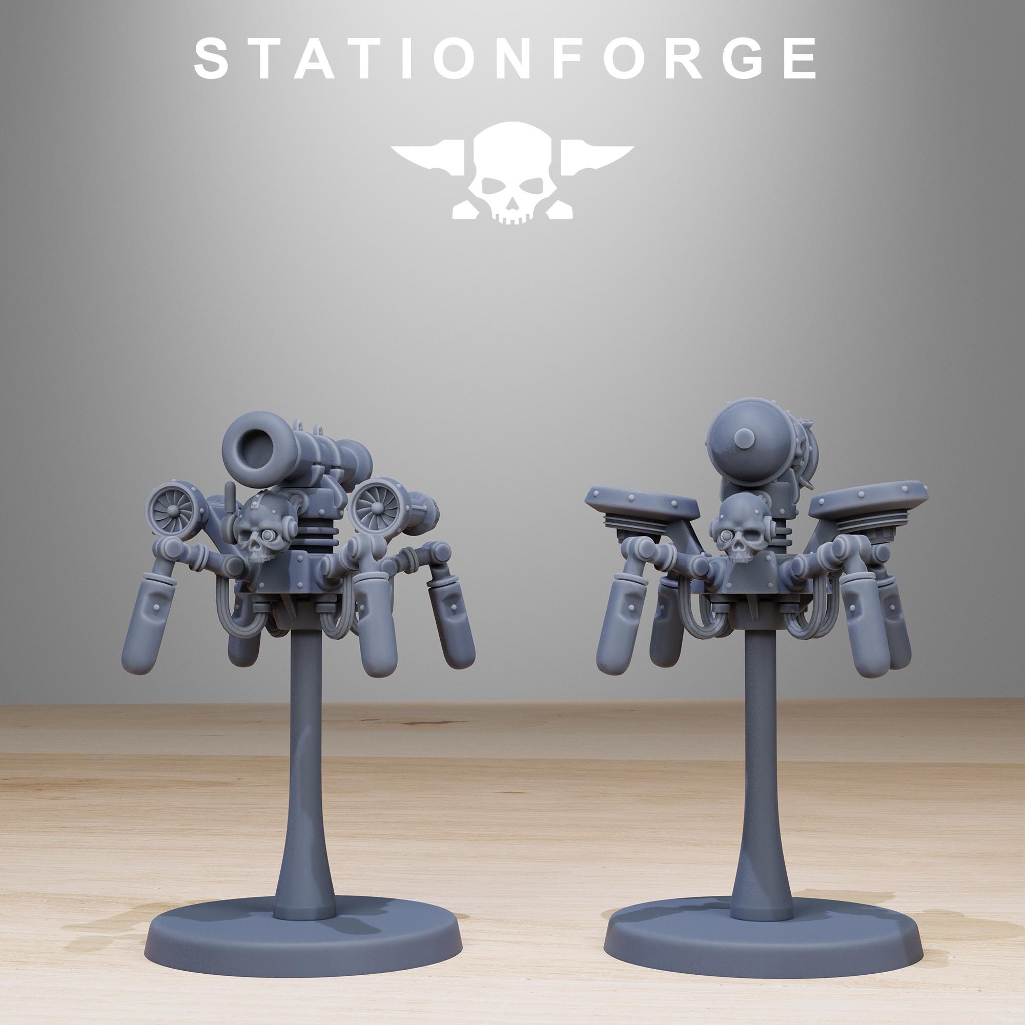 Scavenger Drones from StationForge/20 Miniatures +Gratis Bases