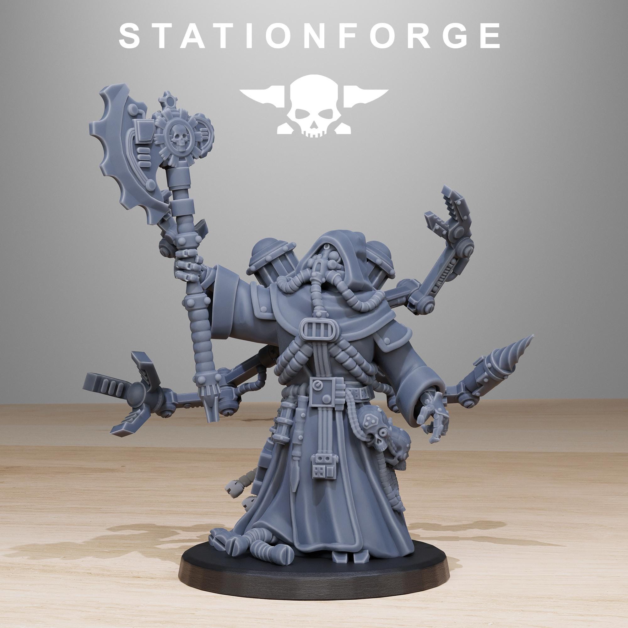 Scavenger SynPriest from StationForge/ Tabletop, Wargame Miniature +Gratis Base