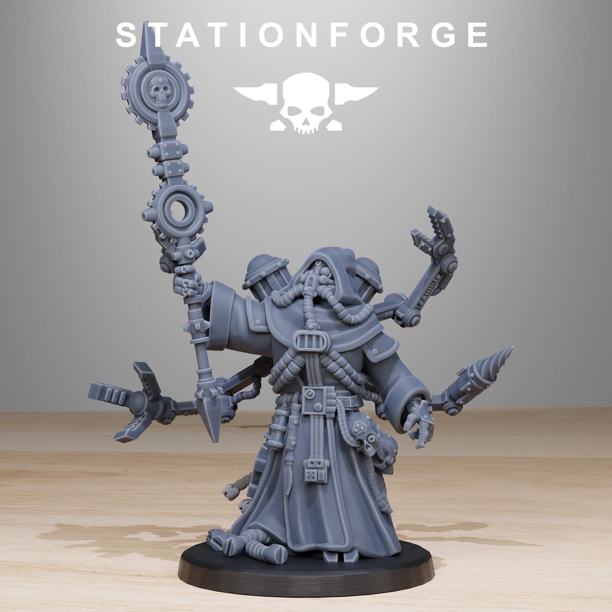 Scavenger SynPriest from StationForge/ Tabletop, Wargame Miniature +Gratis Base