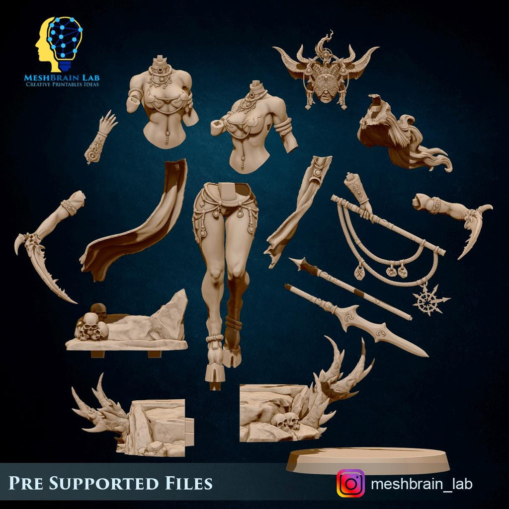 Great Demon of Hedonism / Game scale & 120mm scale from MeshBrainLab/Wargame Miniature+ Gratis Base
