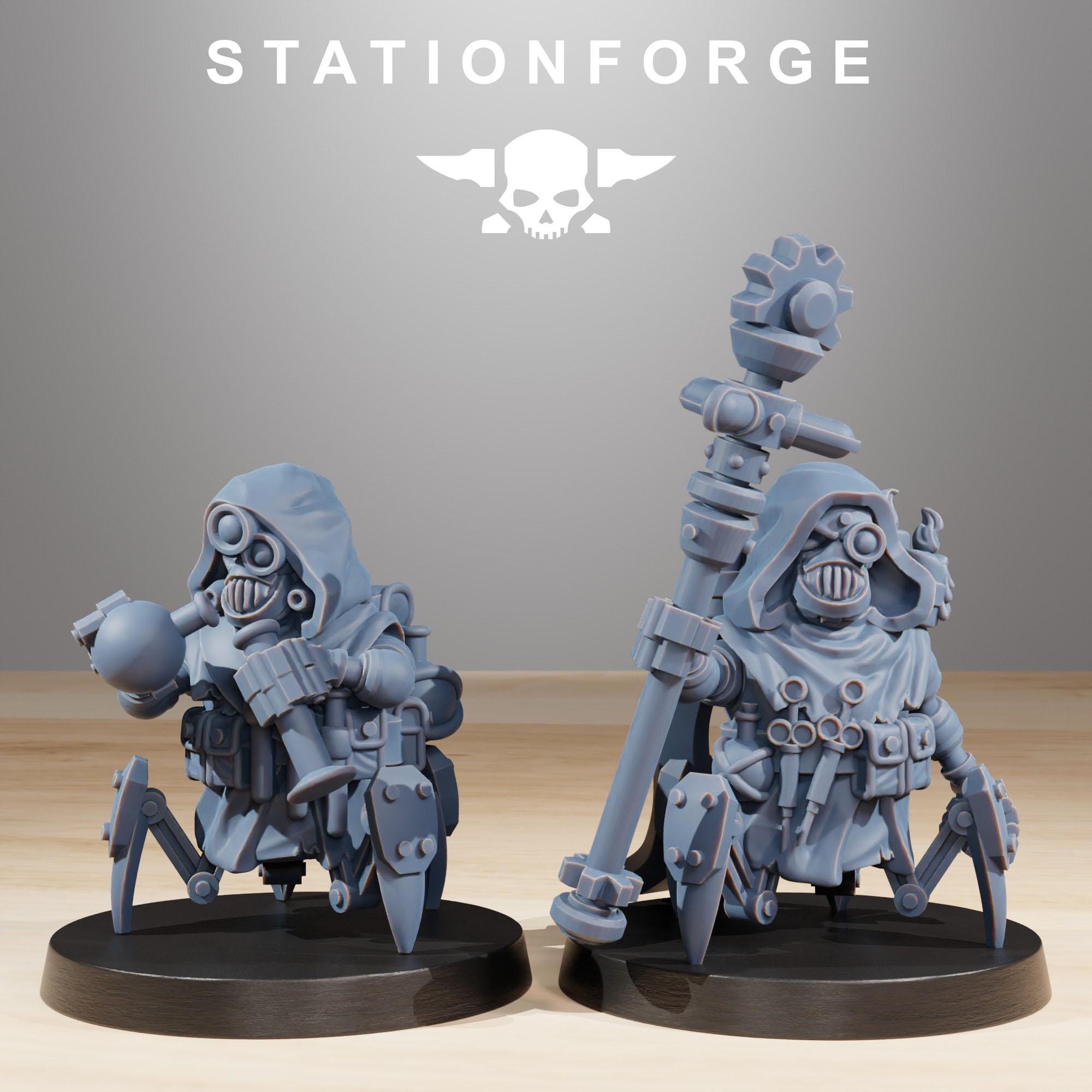 Scavenger Salvagers from StationForge/10 Miniatures +Gratis Bases