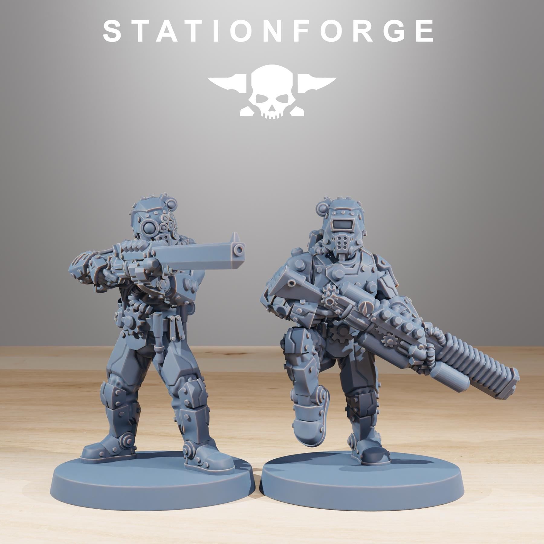 Scavenger Security Patrol from StationForge/10 Miniatures +Gratis Bases