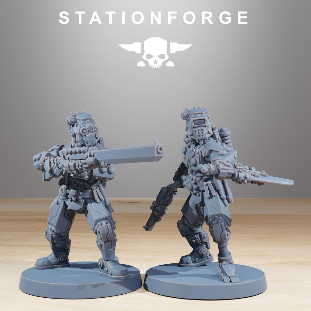 Scavenger Security Patrol from StationForge/10 Miniatures +Gratis Bases