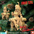 Vampire Santa Lady Christmas Ornament from Across the Realms, Wargame Miniature+ Gratis Base
