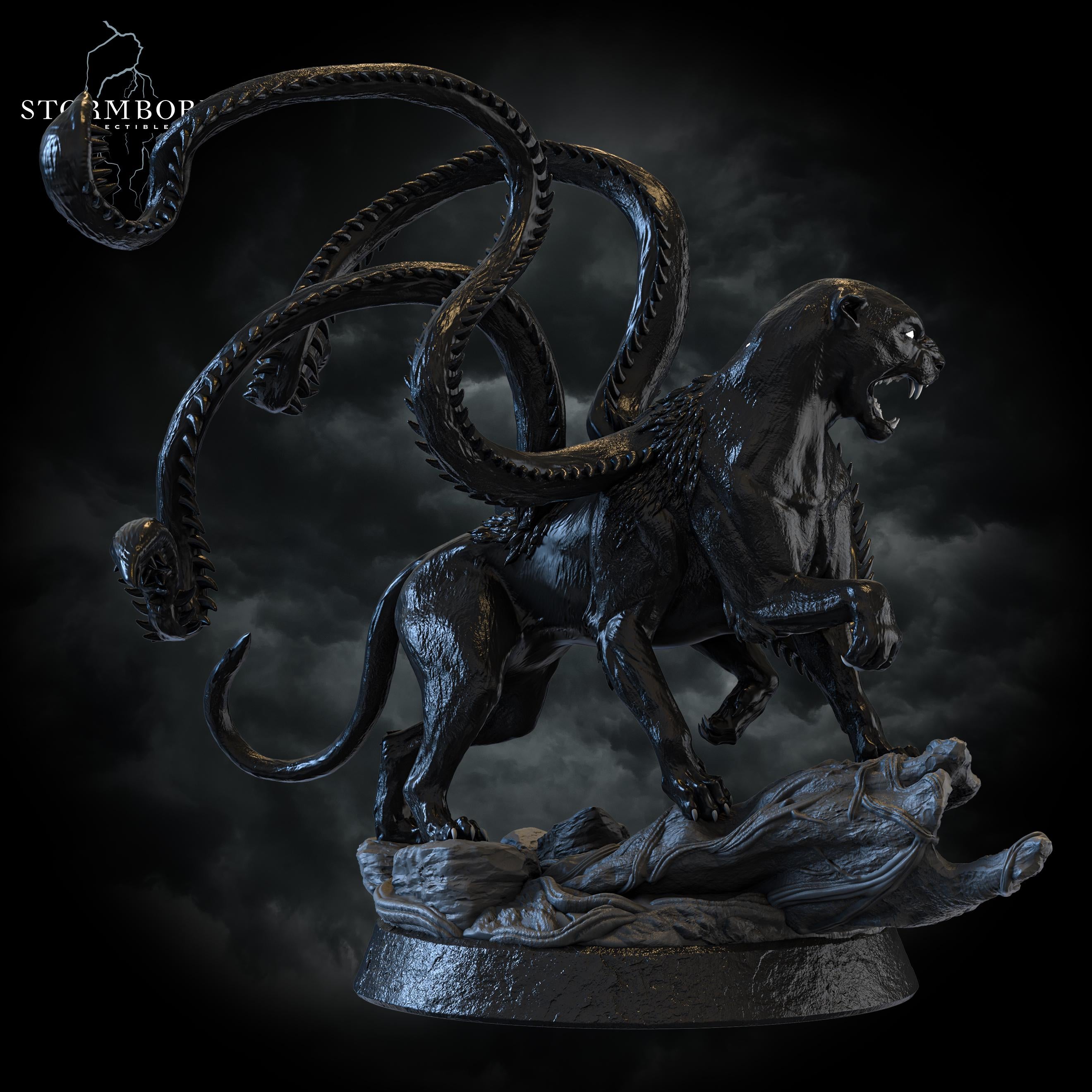 Displacer Beast from Stormborn Collectibles, Wargame Miniature+ Gratis Base