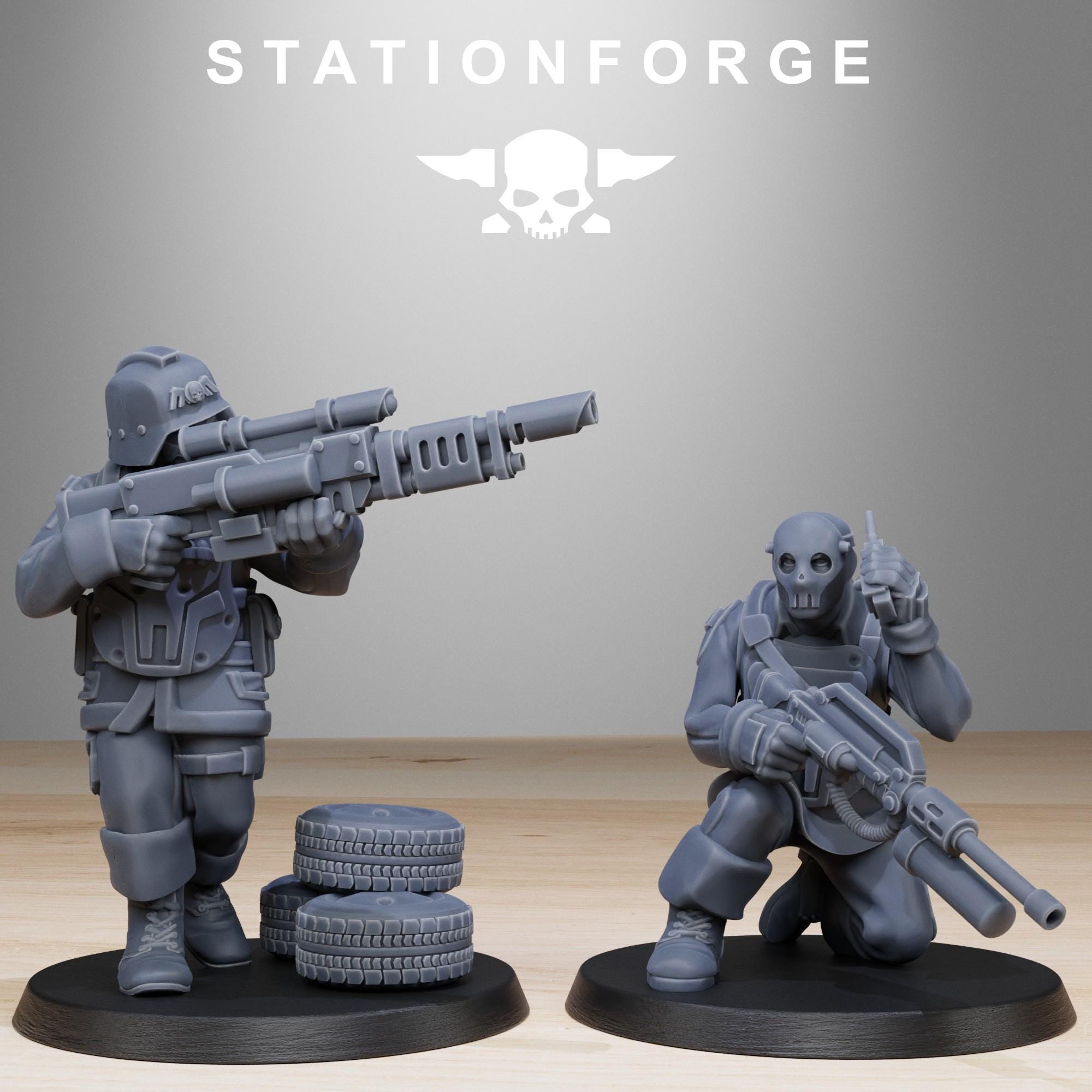 GrimGuard Paintball Squad from StationForge/10 Miniatures +Gratis Bases