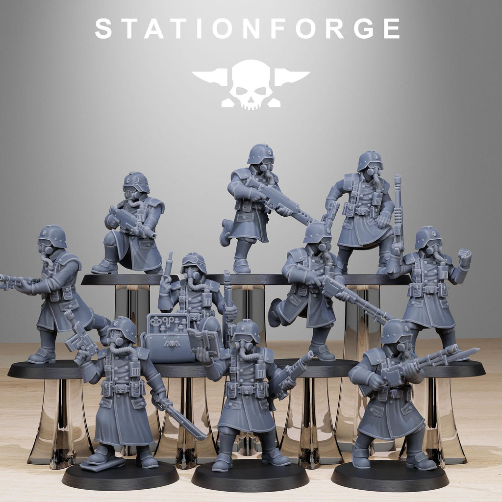 GrimGuard Militants from StationForge/10 Miniatures +Gratis Bases