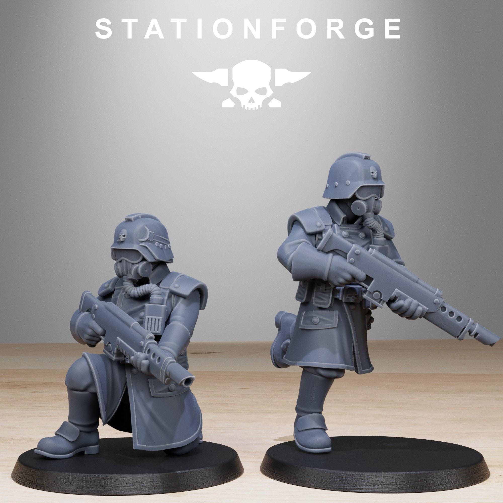 GrimGuard Militants from StationForge/10 Miniatures +Gratis Bases