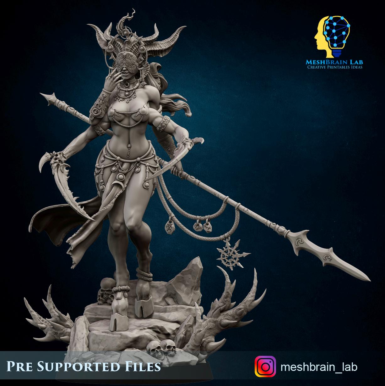 Great Demon of Hedonism / Game scale & 120mm scale from MeshBrainLab/Wargame Miniature+ Gratis Base