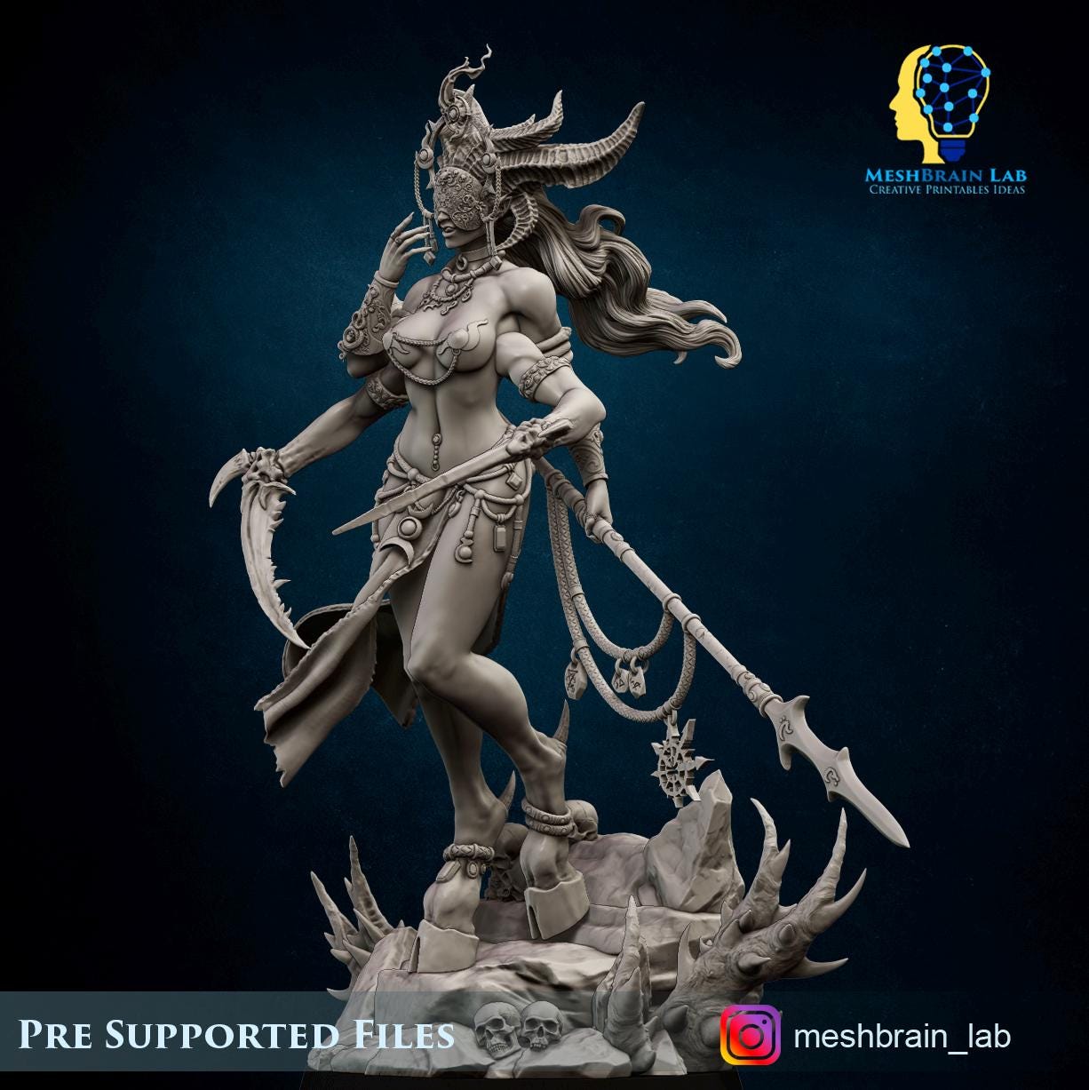 Great Demon of Hedonism / Game scale & 120mm scale from MeshBrainLab/Wargame Miniature+ Gratis Base