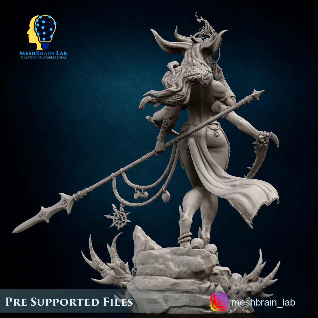 Great Demon of Hedonism / Game scale & 120mm scale from MeshBrainLab/Wargame Miniature+ Gratis Base