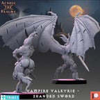 Vampire Valkyrie - 2handed Sword from Across the Realms, Wargame Miniature+ Gratis Base