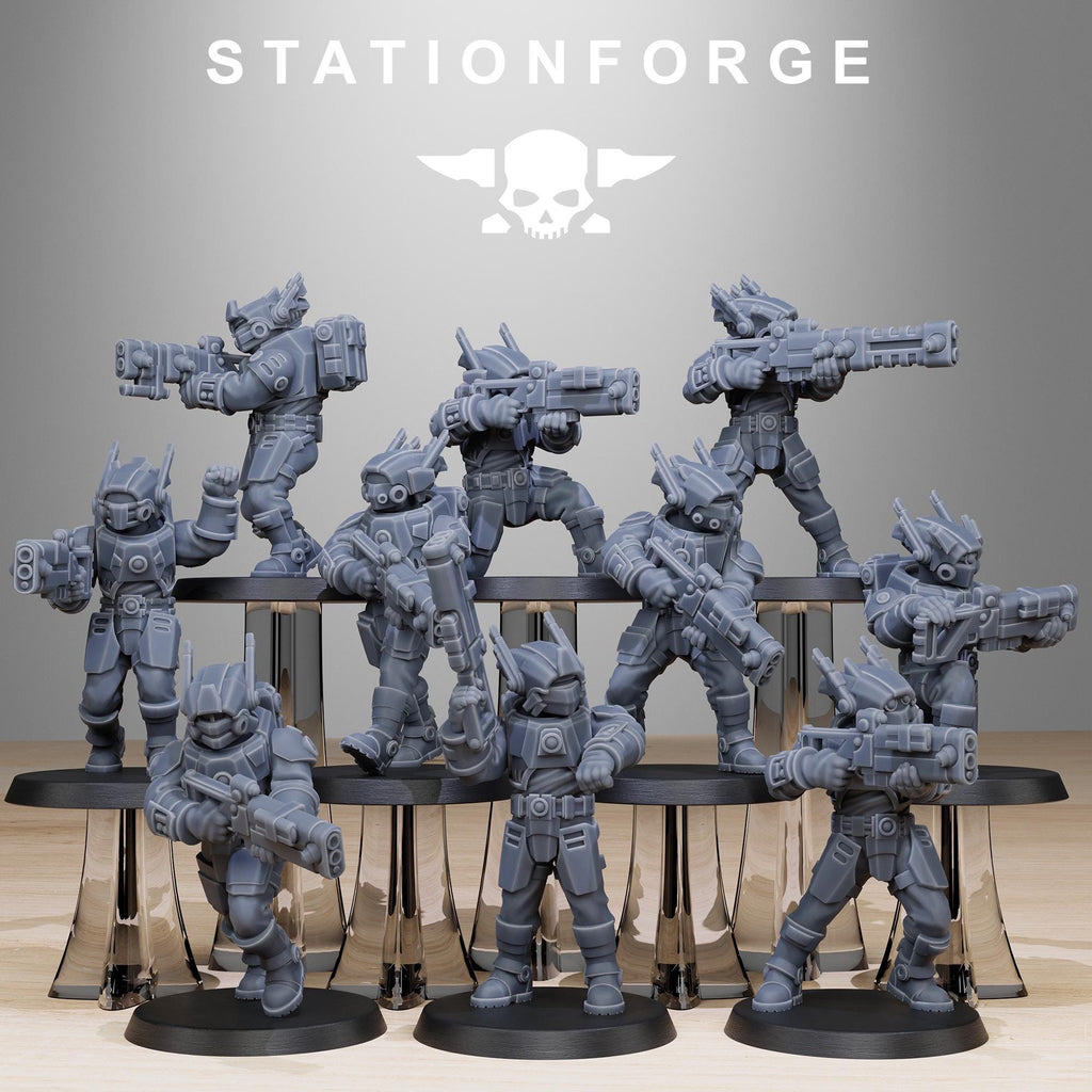 Tarion Assault Squad from StationForge/10 Miniatures +Gratis Bases