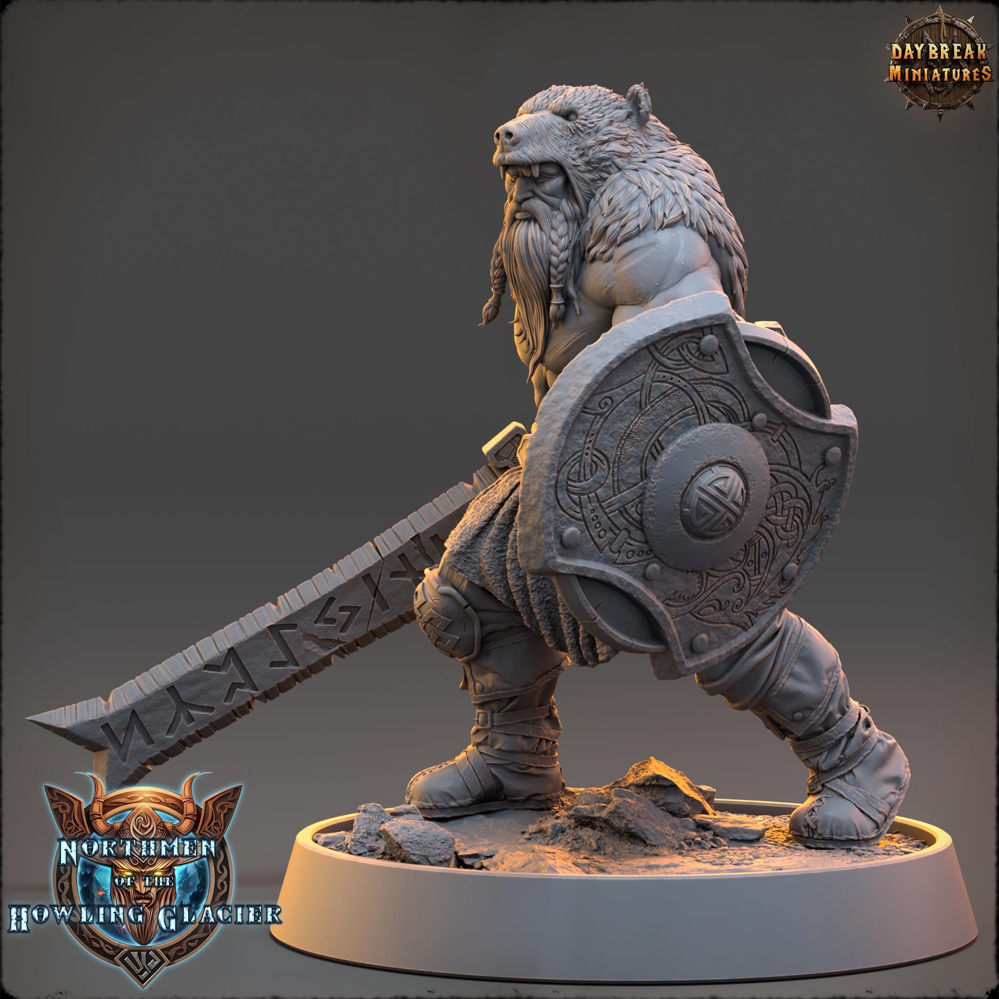 Magnar Runeblade from Daybreak Miniatures/Wargame Miniature+ Base