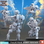 Valkyrie Drop Squad from Across the Realms,13 Wargame Miniatures+ Gratis Bases