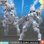 Valkyrie Drop Squad from Across the Realms,13 Wargame Miniatures+ Gratis Bases