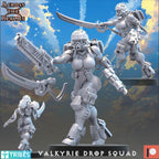 Valkyrie Drop Squad from Across the Realms,13 Wargame Miniatures+ Gratis Bases