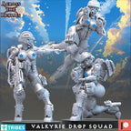 Valkyrie Drop Squad from Across the Realms,13 Wargame Miniatures+ Gratis Bases