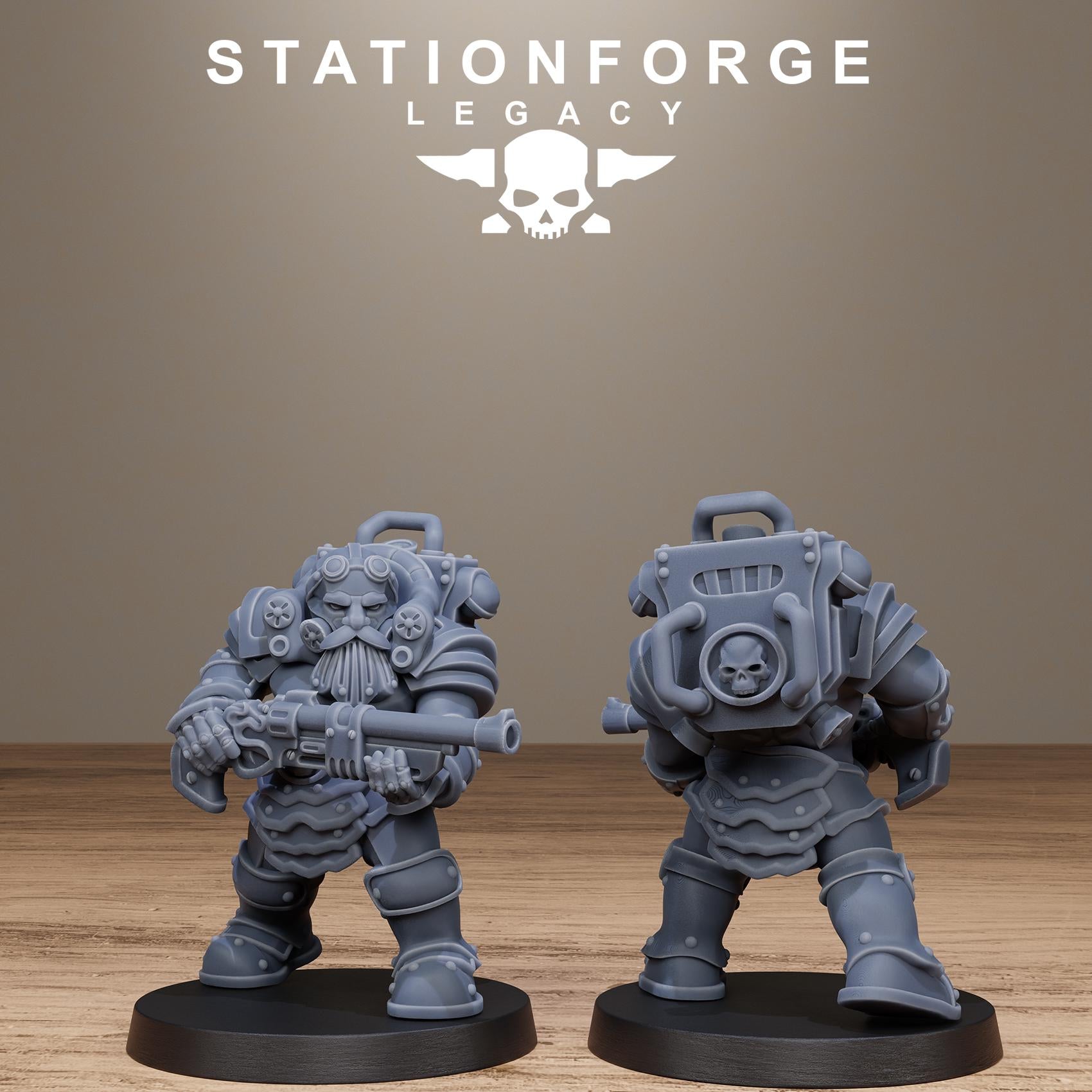 Ironvale infantry from StationForgeLegacy/10 Miniatures +Gratis Bases