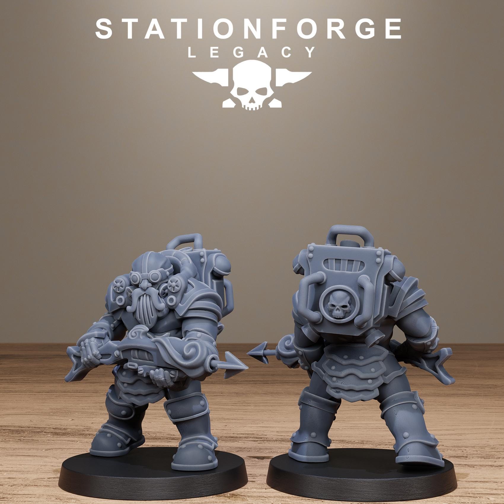 Ironvale infantry from StationForgeLegacy/10 Miniatures +Gratis Bases