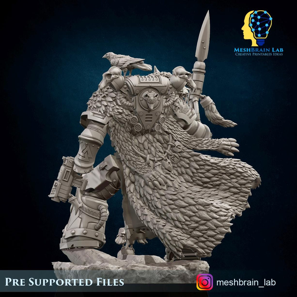 Harald Wutan- Empire Marines Sons of the Aesir Chapter Lord from MeshBrainLab/Wargame Miniature+ Gratis Base