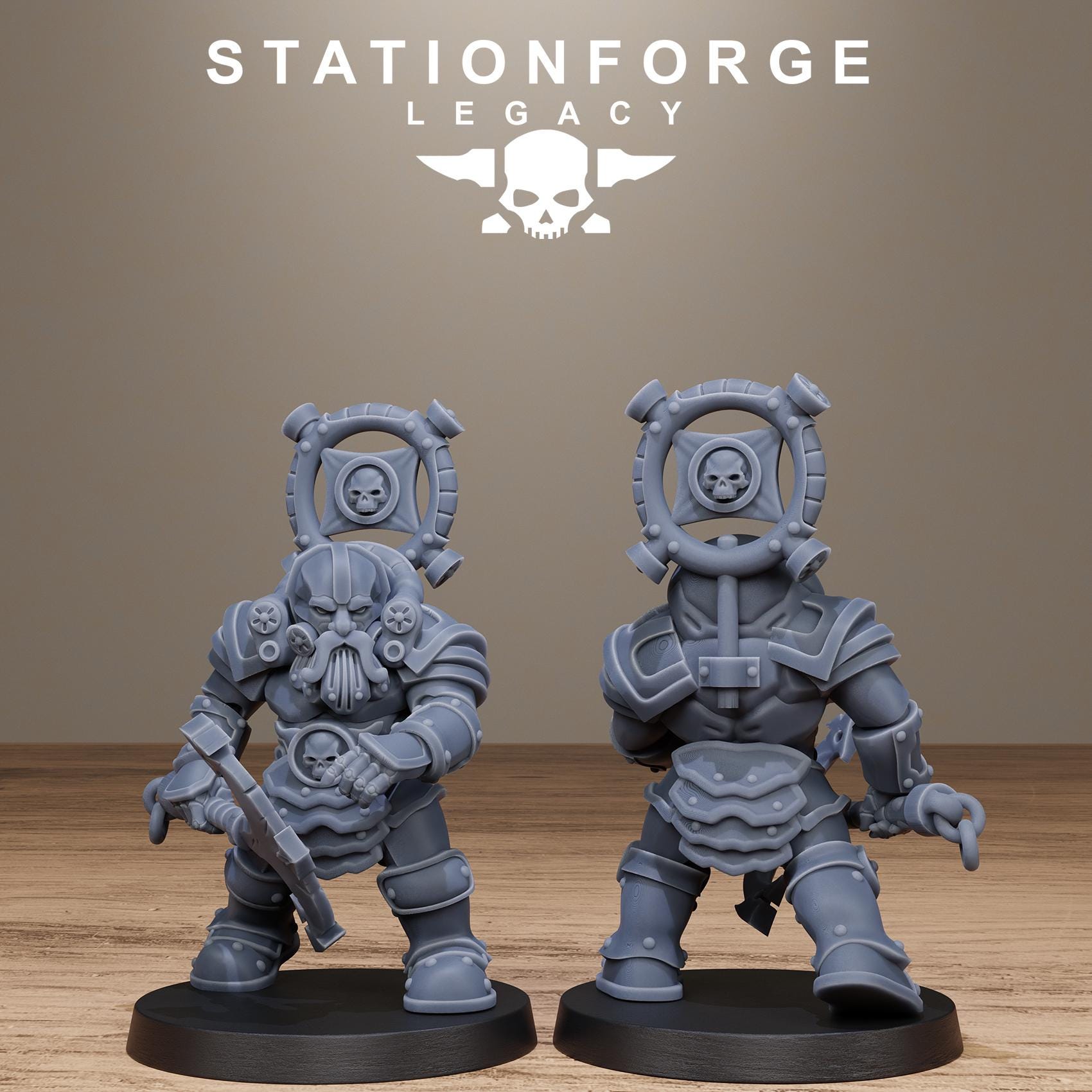 Ironvale infantry from StationForgeLegacy/10 Miniatures +Gratis Bases