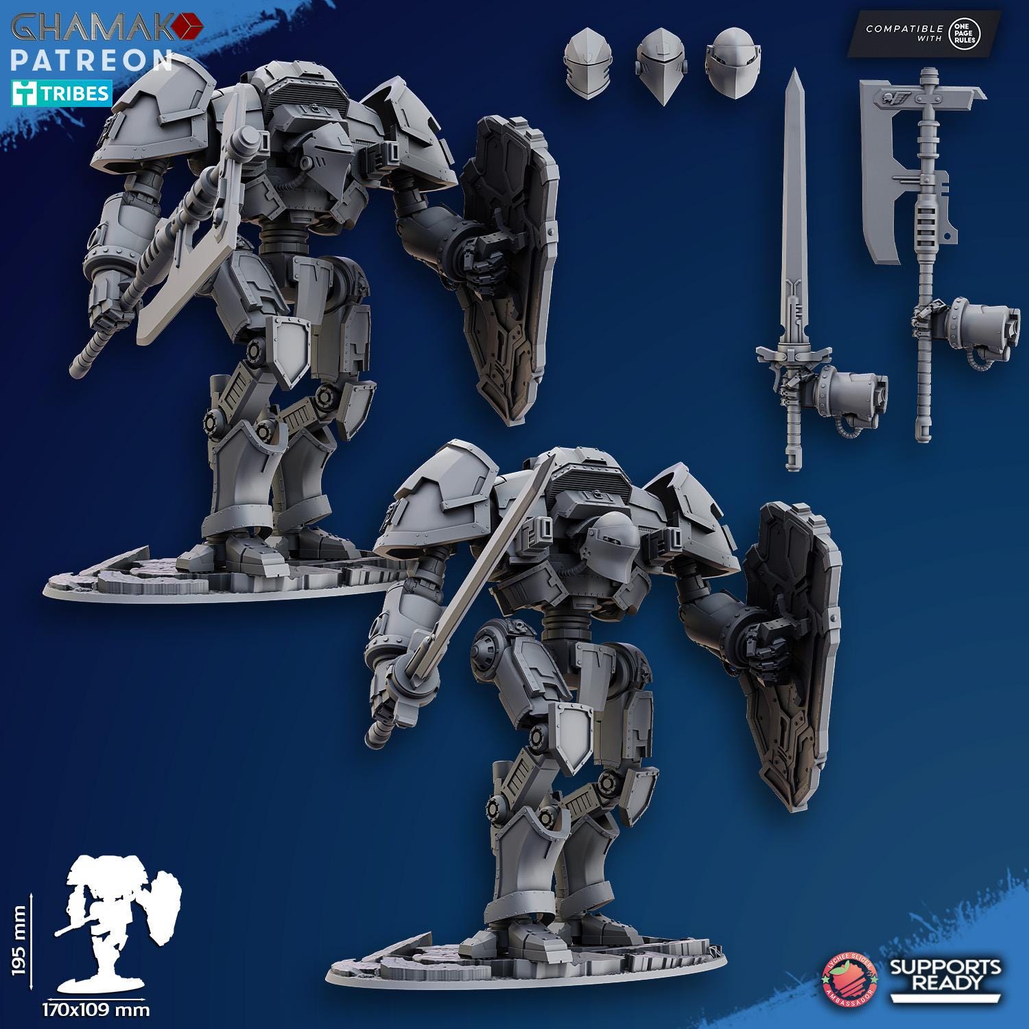 Guardian Titan full Set from Ghamak, 1 Wargame Miniature+ Gratis Base