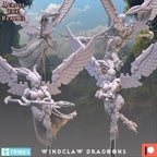 Windclaw Dragoons from Across the Realms,5 Wargame Miniature+ Gratis Bases
