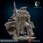 Harald Wutan- Empire Marines Sons of the Aesir Chapter Lord from MeshBrainLab/Wargame Miniature+ Gratis Base