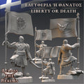 Greek war of Independence Standard Bearer from Across the Realms, Wargame Miniature+ Gratis Base
