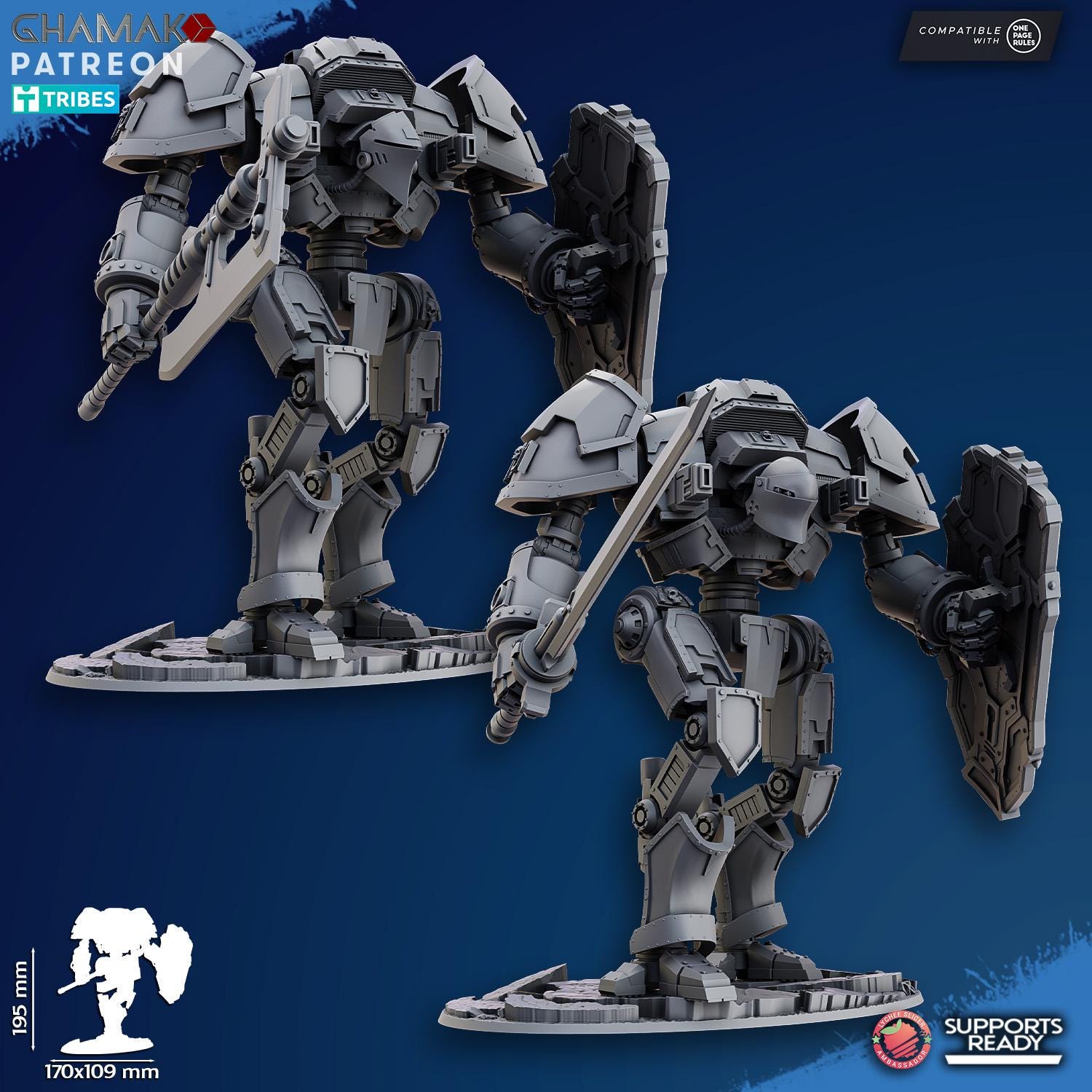 Guardian Titan full Set from Ghamak, 1 Wargame Miniature+ Gratis Base