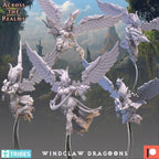 Windclaw Dragoons from Across the Realms,5 Wargame Miniature+ Gratis Bases