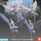 Windclaw Dragoons from Across the Realms,5 Wargame Miniature+ Gratis Bases