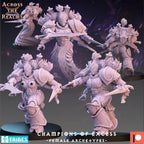 Champions of Excess - Female Archetypes from Across the Realms, 6 Wargame Miniature+ Gratis Bases