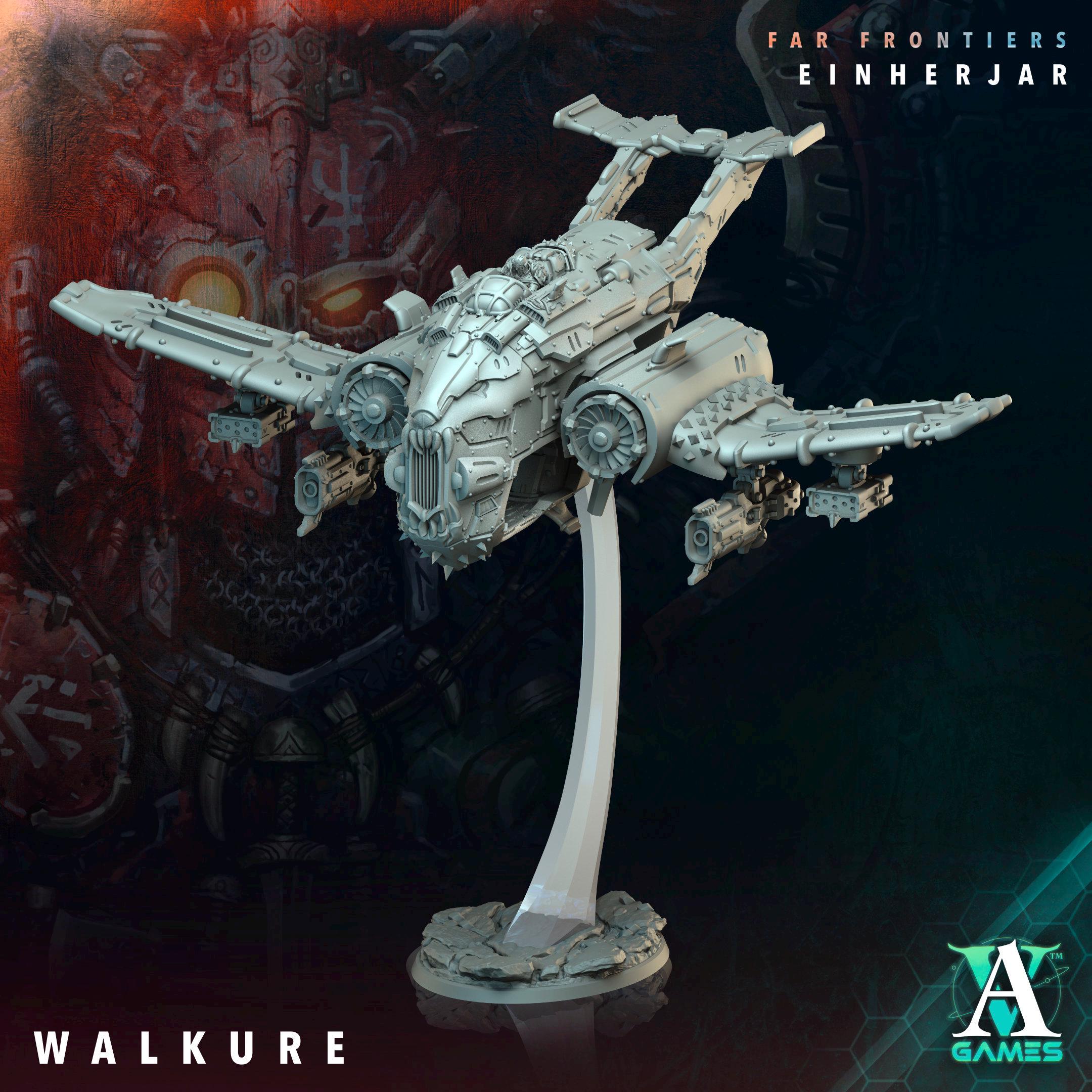 Walkure from ArchvillainGames, Wargame/ Tabletop Miniature with Base