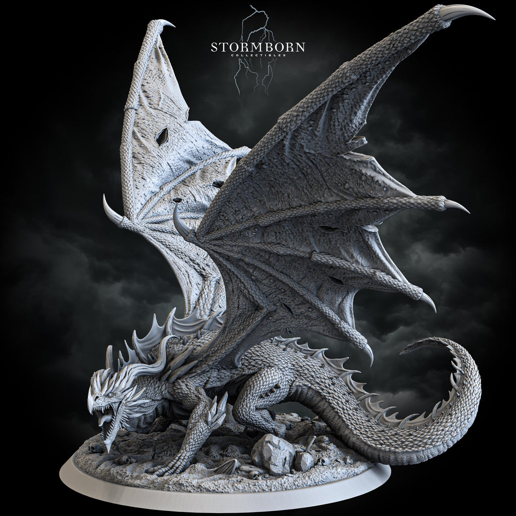 Ancient Red Dragon from Stormborn Collectibles, Wargame Miniature+ Base