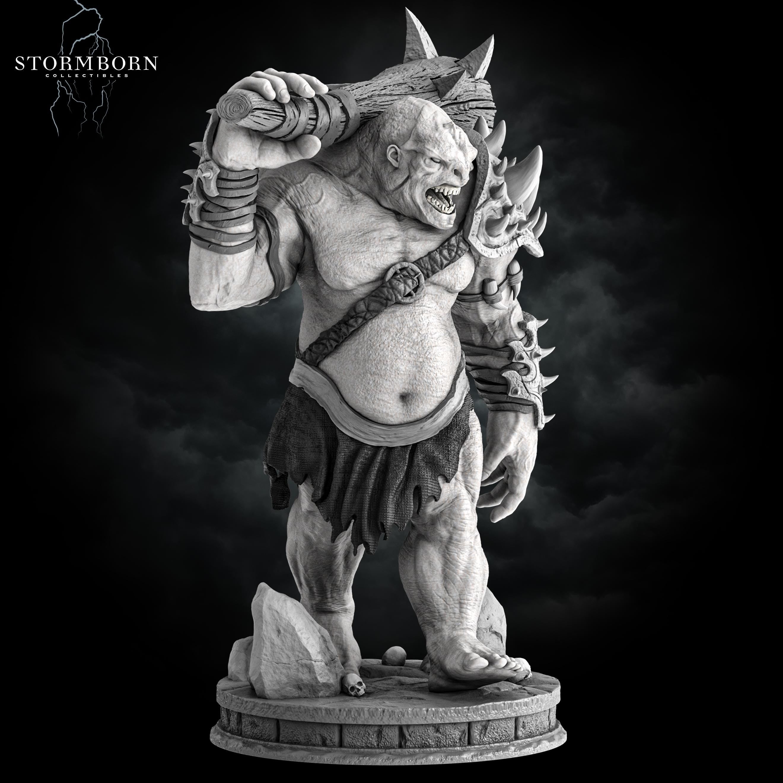 Mountain Troll from Stormborn Collectibles, Wargame Miniature+ Base