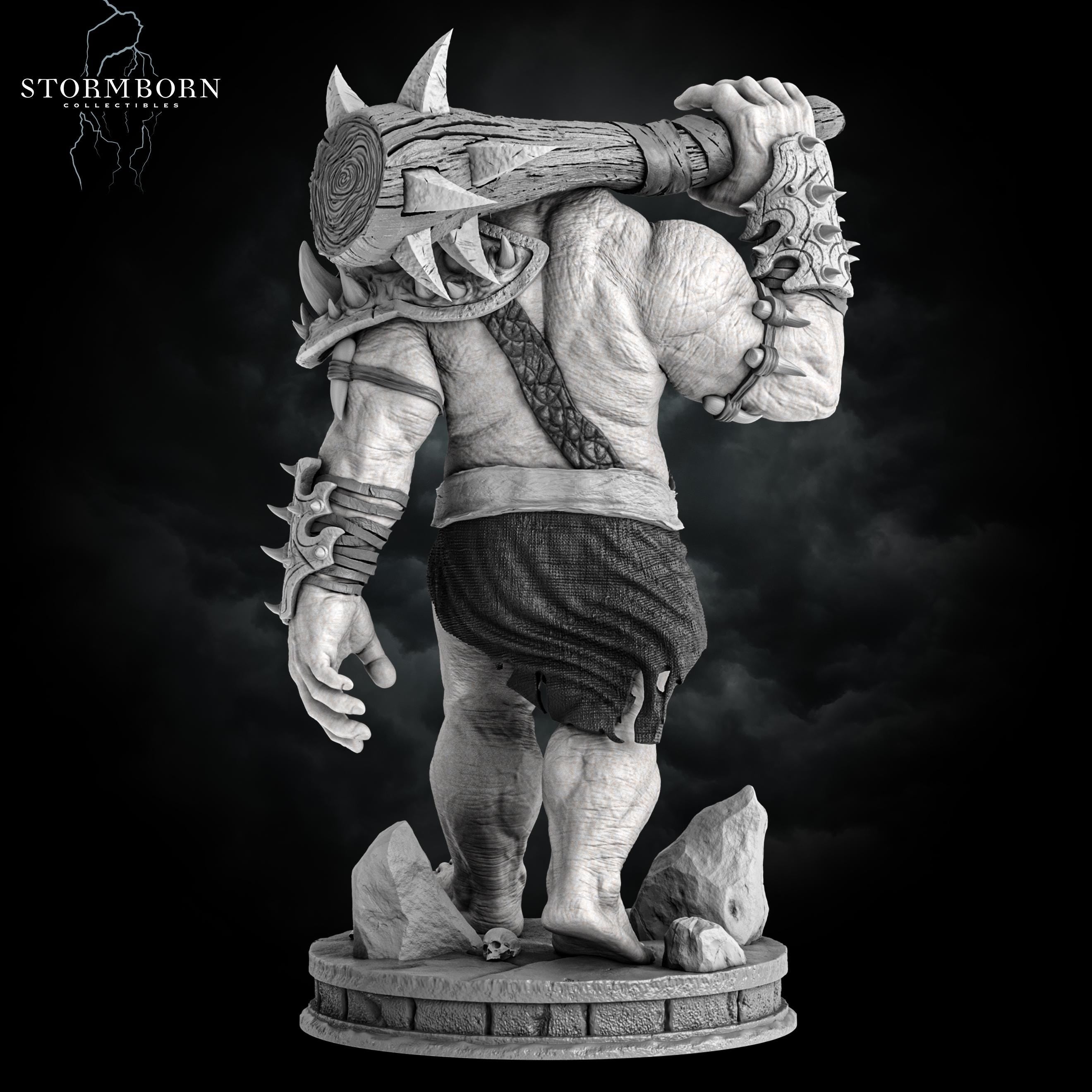 Mountain Troll from Stormborn Collectibles, Wargame Miniature+ Base