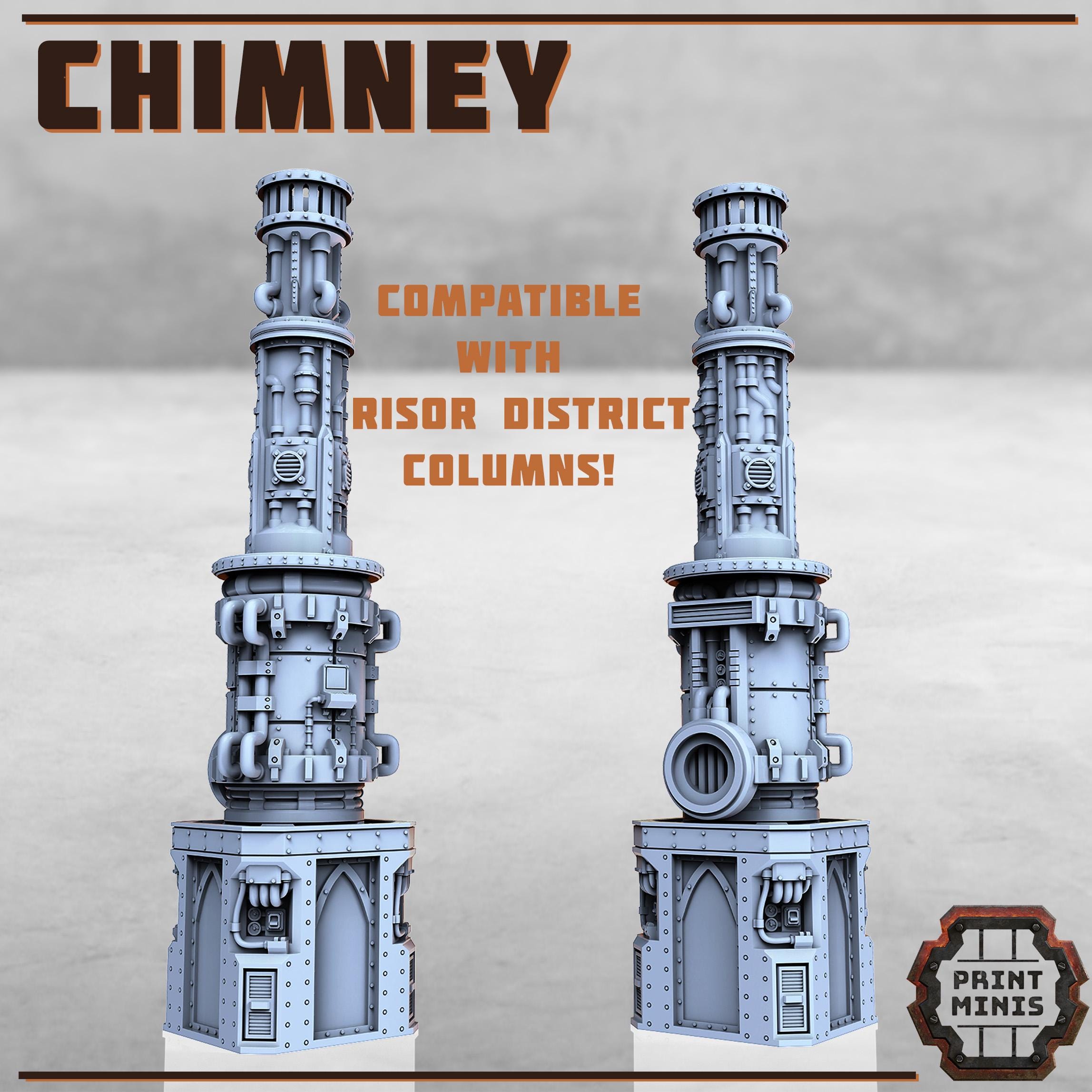 Industrial Chimney from PrintMinis/ Wargame, Tabletop Miniatur
