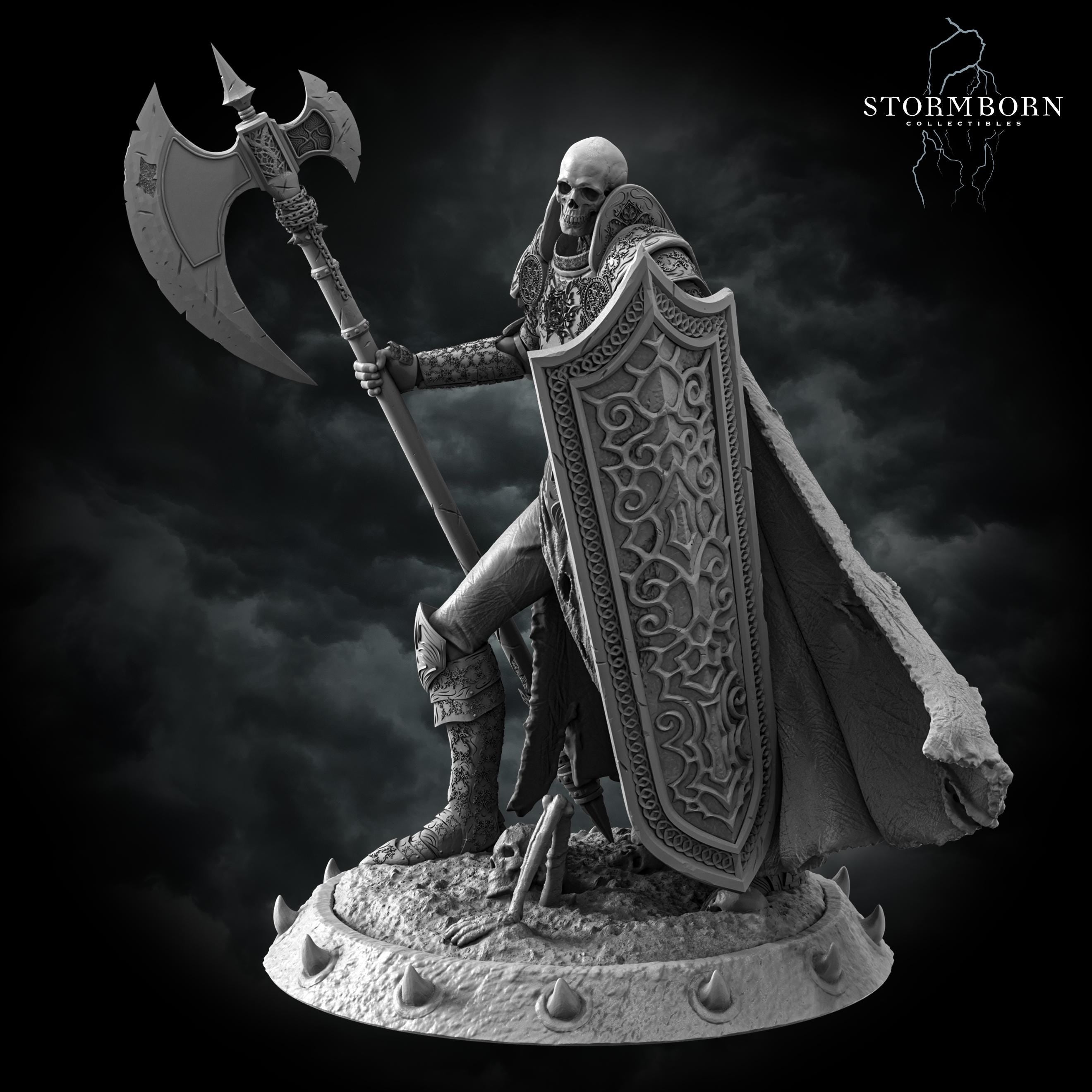 Skeleton Commander from Stormborn Collectibles, Wargame Miniature+ Gratis Base
