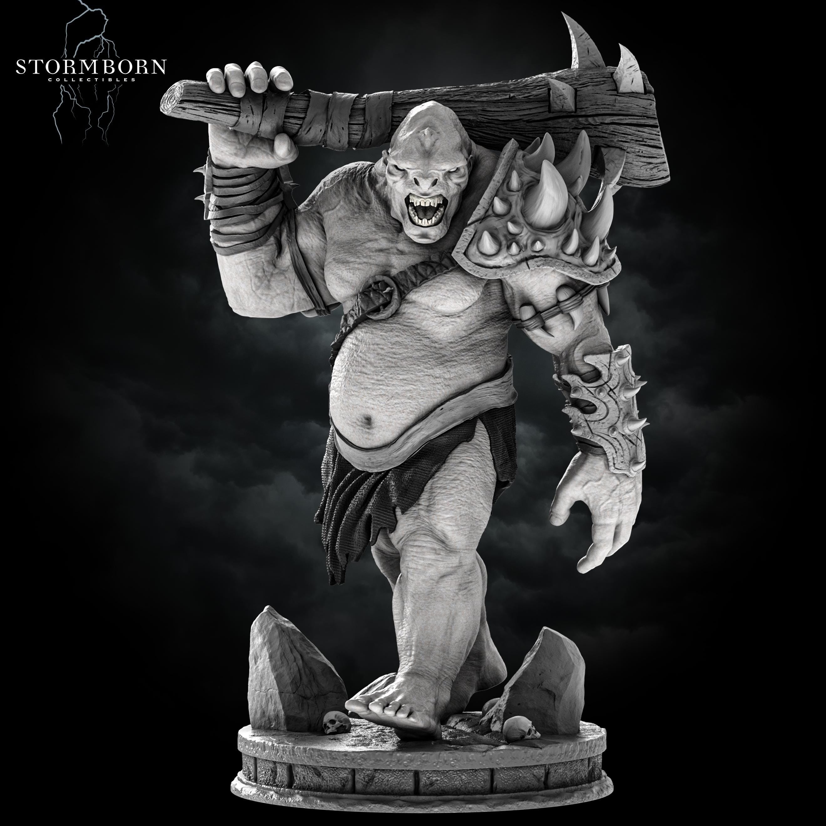 Mountain Troll from Stormborn Collectibles, Wargame Miniature+ Base