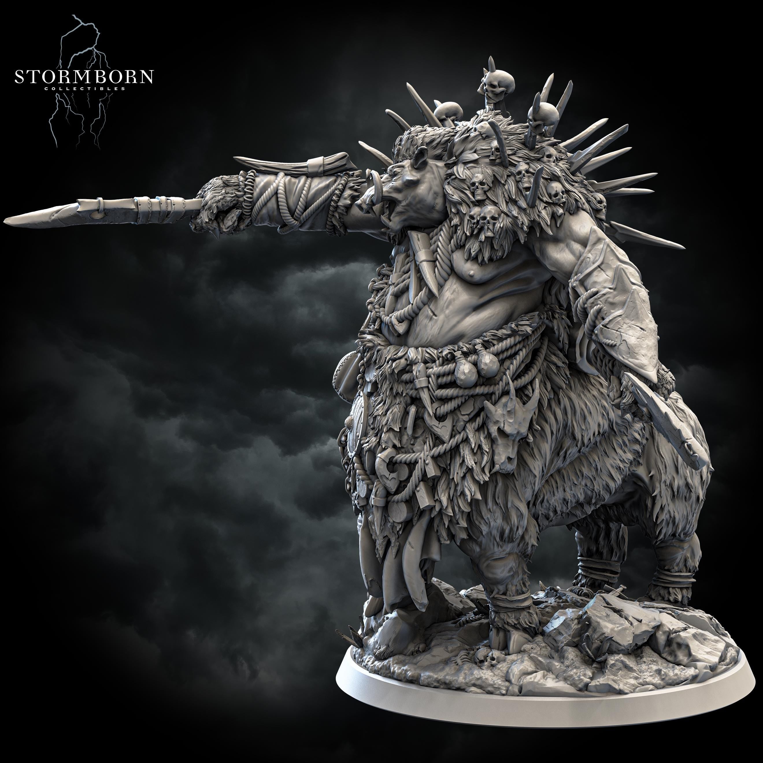 Vorakthos, God of Ferocity from Stormborn Collectibles, Wargame Miniature+ Base