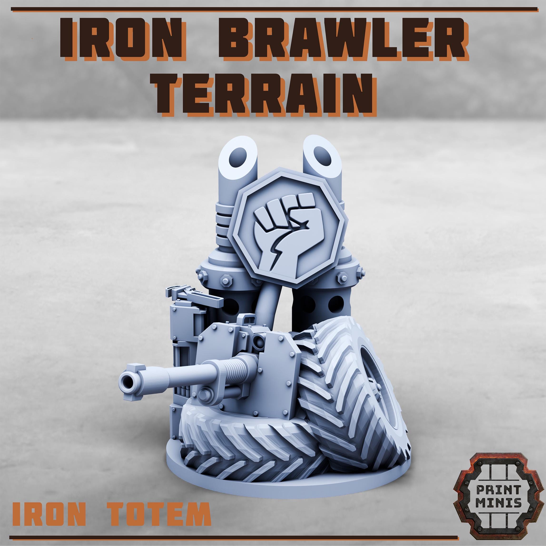 Iron Brawler Gang Traps from PrintMinis/6 Wargame, Tabletop Miniatur