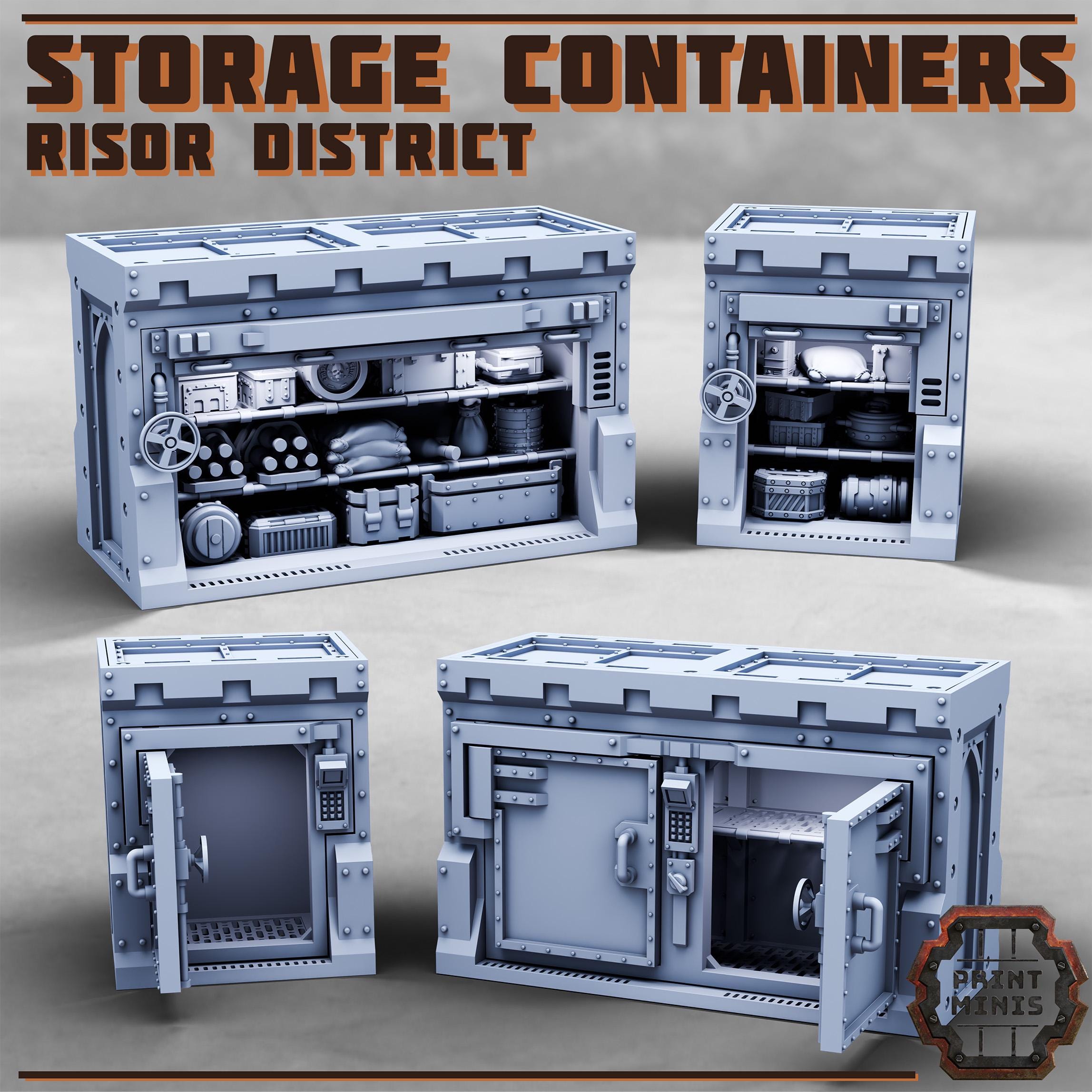 Storage Containers - Risor District from PrintMinis/ Wargame, Tabletop Miniatur