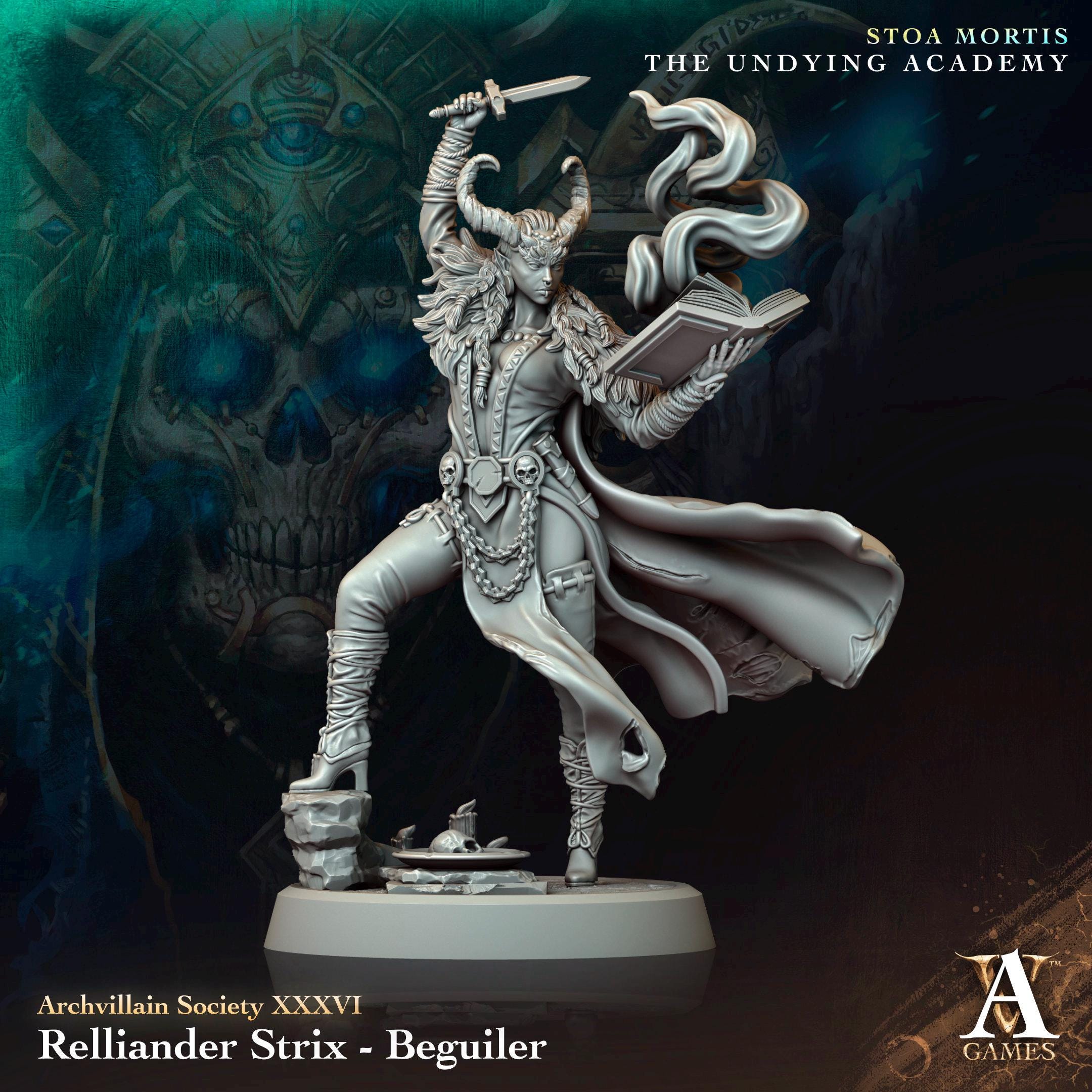 Relliander Strix  Beguiler from ArchvillainGames, Wargame/ Tabletop Miniature mit Base