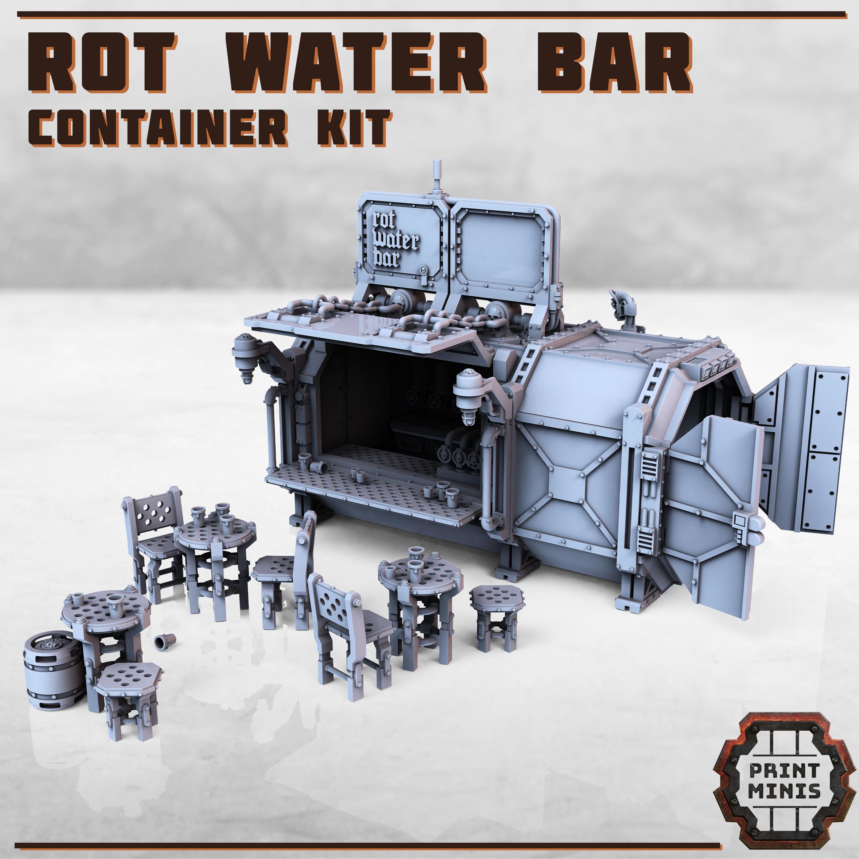 Rot Water Bar - Container Kit from PrintMinis/ Wargame, Tabletop Miniatur